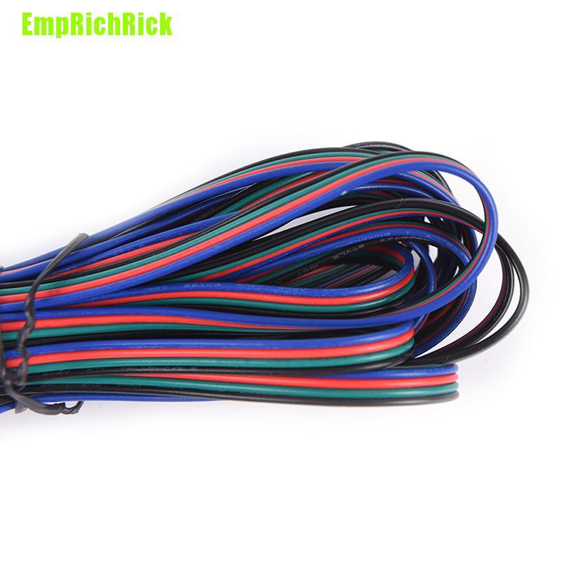 Dây Cáp Mở Rộng 5m / 10m 4-pin Rgb Cho Đèn Led 3528 / 5050 Rgb