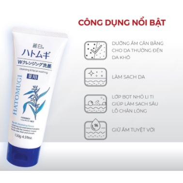 Sữa Rửa Mặt HẠT Ý DĨ HATOMUGI Naturie Nhật Bản | BigBuy360 - bigbuy360.vn