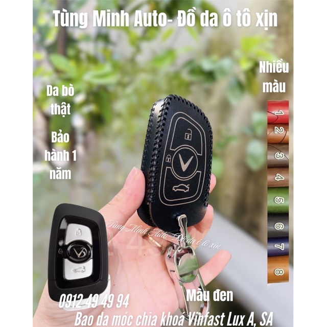Bao da ốp chìa khoá ô tô Vinfast Lux A, SA , Lux A2.0 , SA 2.0