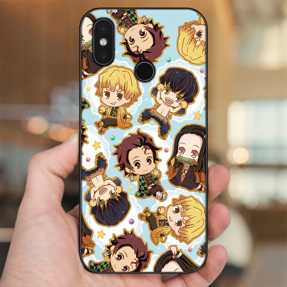 Ốp lưng Xiaomi Mi 8, Mi 8 SE viền đen in hình Zenitsu Kimetsu no Yaiba
