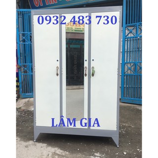 Tủ quần áo sắt 3 cánh giá rẻ sơn dầu bền đẹp_TQA3C-X