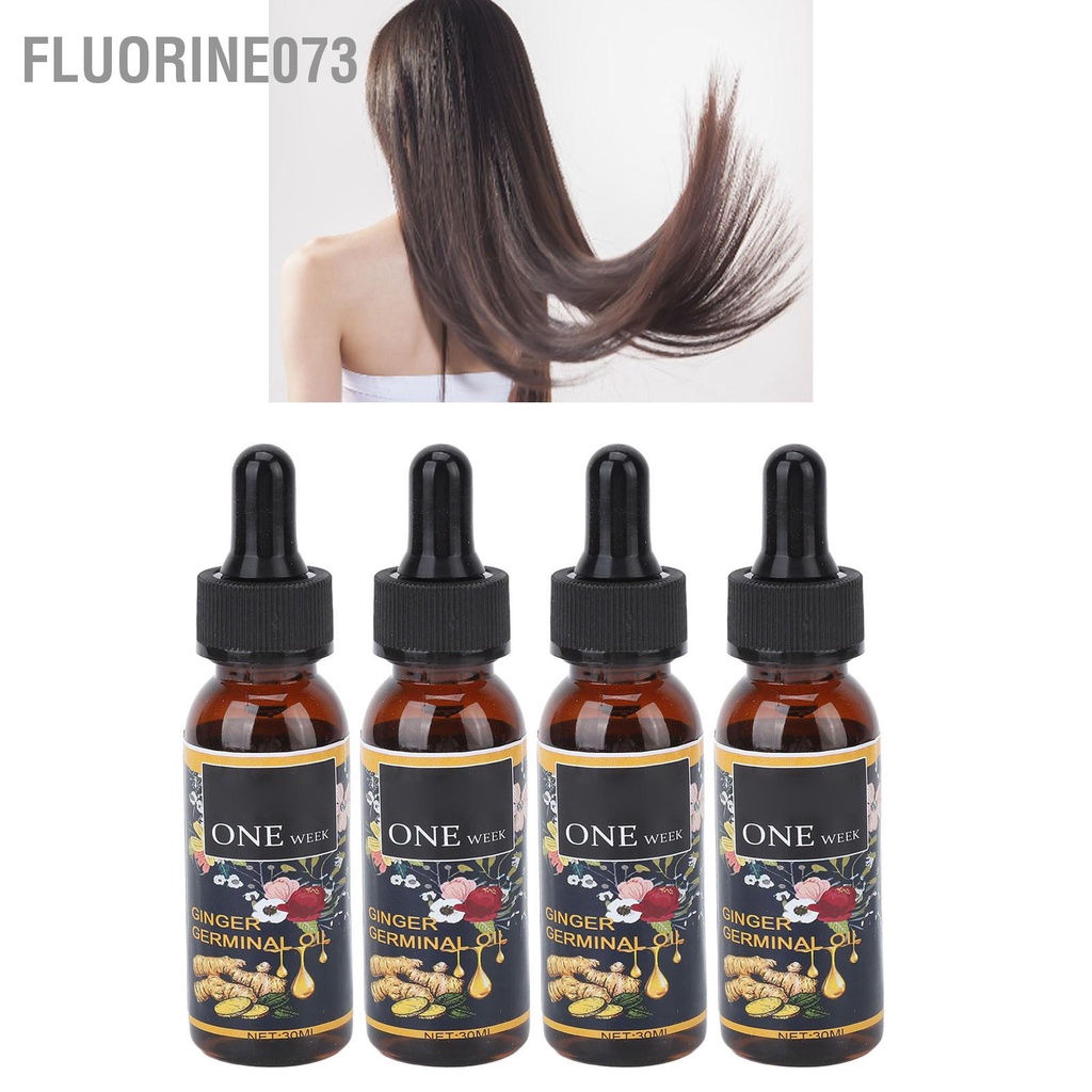 Fluorine073 4 cái 30ml Huyết Thanh Dưỡng Tóc Gừng Dầu Mọc Cho Dày Dài Hơn Ngừng Rụng Mỏng