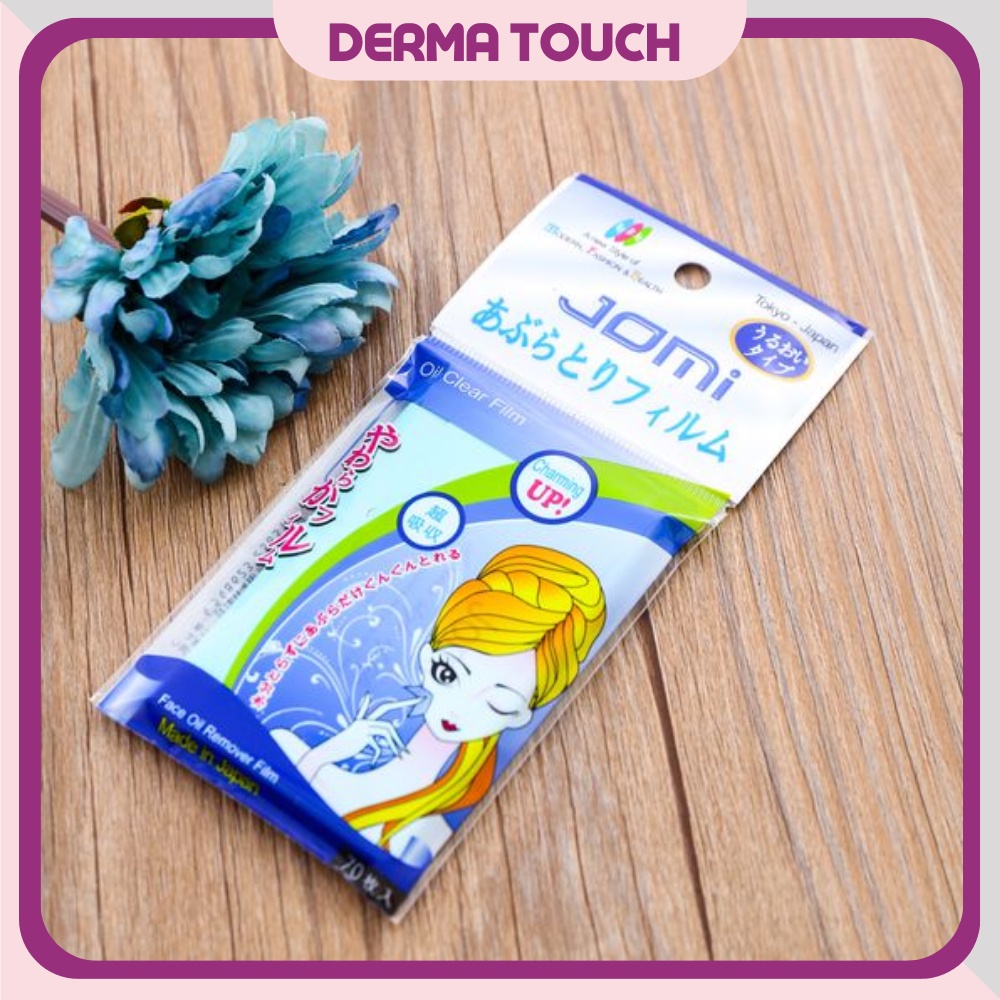 Phim thấm dầu - Giấy thấm Dầu Jomi Nhật Bản An Toàn Cho Da, thấm dầu tốt, giảm nhờn nhanh chóng - gói 70 tờ