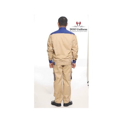 [DOO SAFETY] Bộ đồ bảo hộ lao động nam, Mẫu B15 - Sưa Phối Đỏ