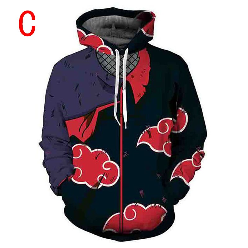 Áo hoodie tay dài in hình Anime Naruto uchiha itachi gaara