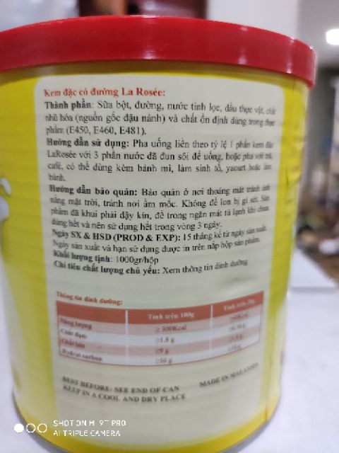 Sữa LaRosee hộp 1kg hàng Malaysia