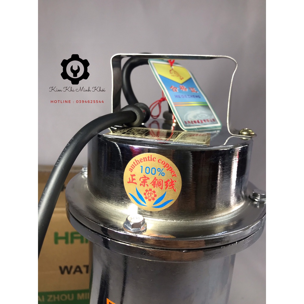 Máy bơm chìm| Bơm tõm Inox 370W HAITUN - Dây đồng 100% đầu ra F27| Máy bơm hồ cá, ao cá ( Bảo hành 6 tháng)