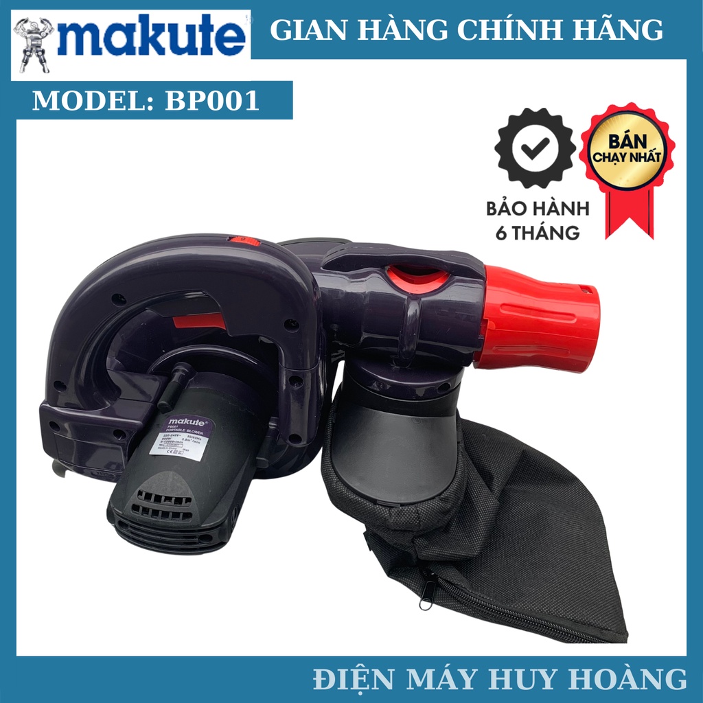 Máy thổi hút bụi 2 chức năng công suất 800W Makute. Dây đồng 100%