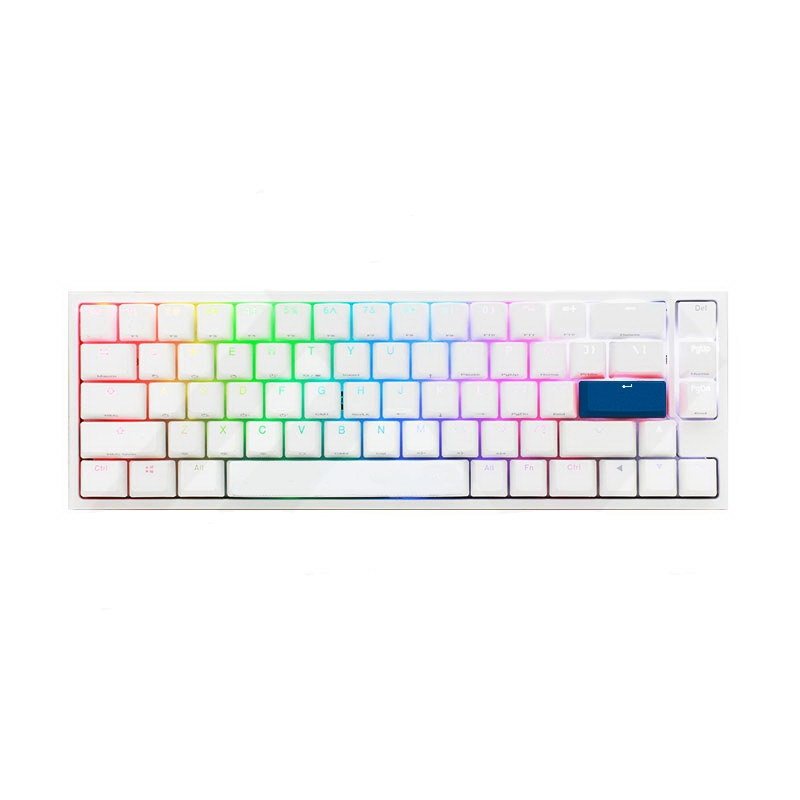 Bàn Phím Cơ Máy Tính Có Dây - Ducky One 2 SF White Mini màu trắng 60% - Hàng Chính Hãng