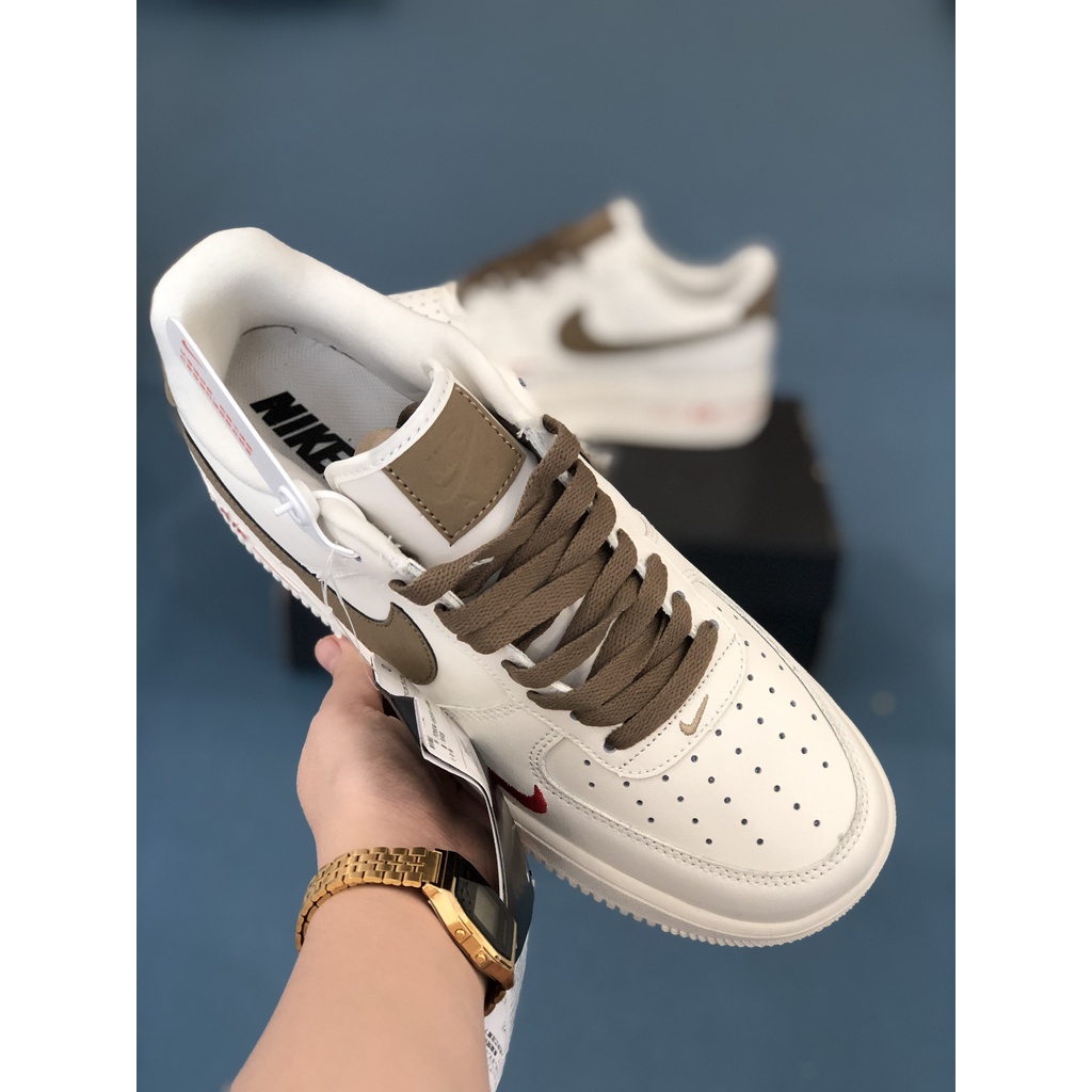 [FullBox &FreeShip] Giày Sneaker AF1 Viền nâu cao cấp 2022 Full size nam nữ (zép 1.1)