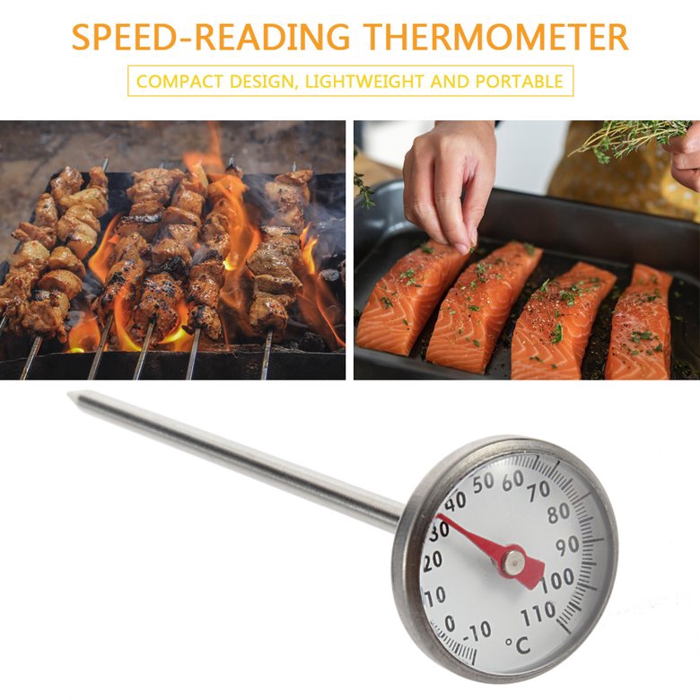 Đồng hồ đo nhiệt độ nấu ăn bằng thép không gỉ đọc nhanh tức thì tiện dụng