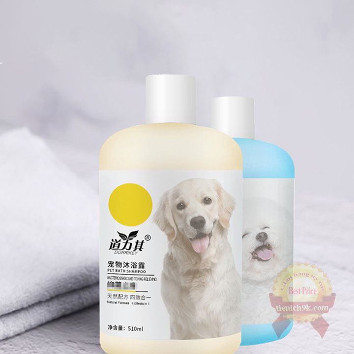 Gel sữa tắm cho chó mèo Daoliqi Shampoo 510ml làm mềm lông, diệt chấy bọ chét, kháng khuẩn và chống ngứa