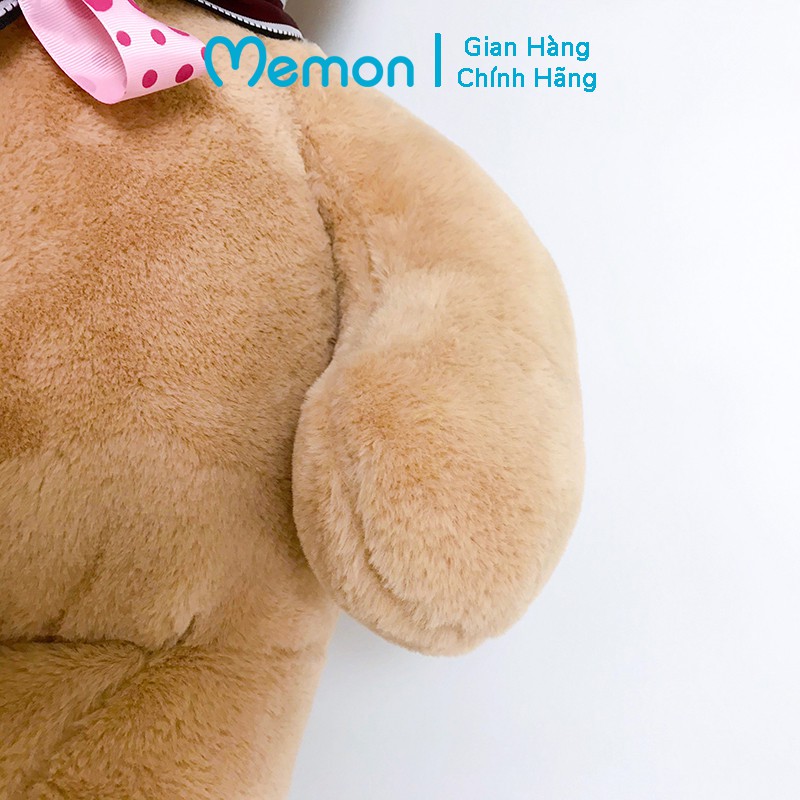 Gấu Bông Teddy Tim Lệch Nơ Hoa Cao Cấp Memon