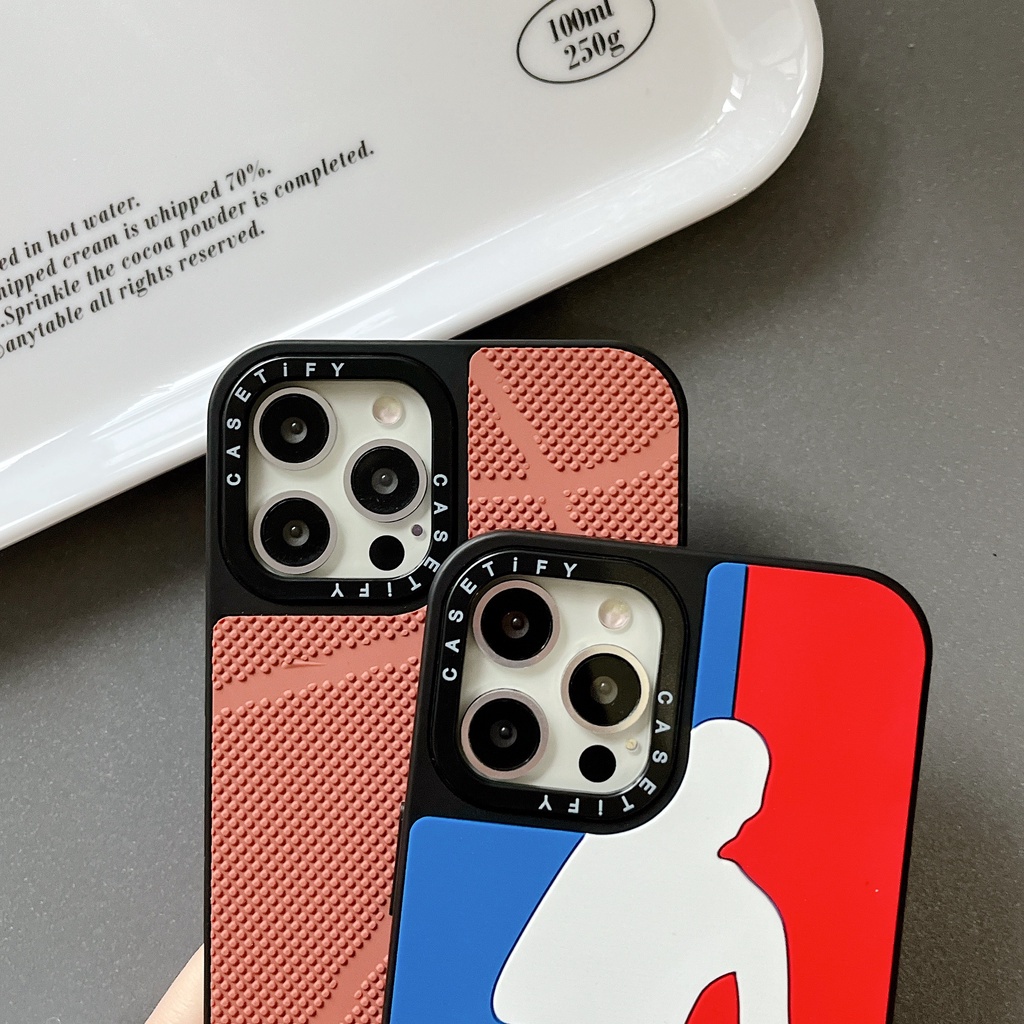Casetify Ốp Điện Thoại Silicon Họa Tiết Bóng Rổ NBA Cho iPhone 15 14 13 12 11 Pro Max X XR 7 8 Plus
