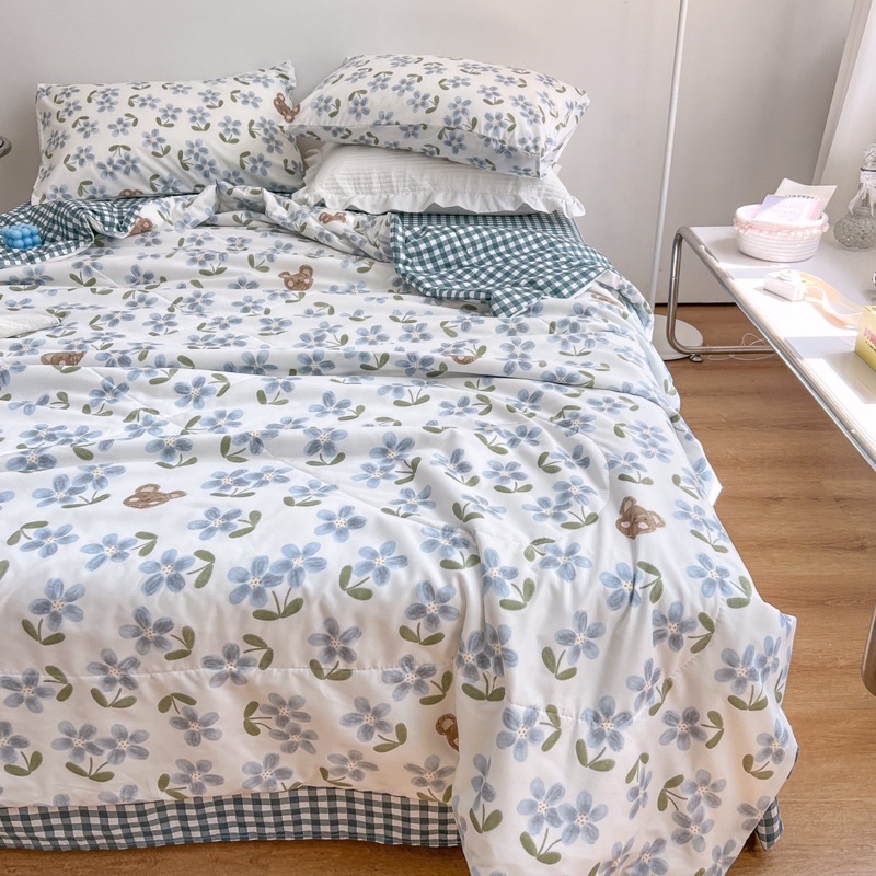 Set Bộ Chăn Ga Cotton Poly Chăn Chần Hè - Nhiều Hoạ Tiết (Shinbedding)