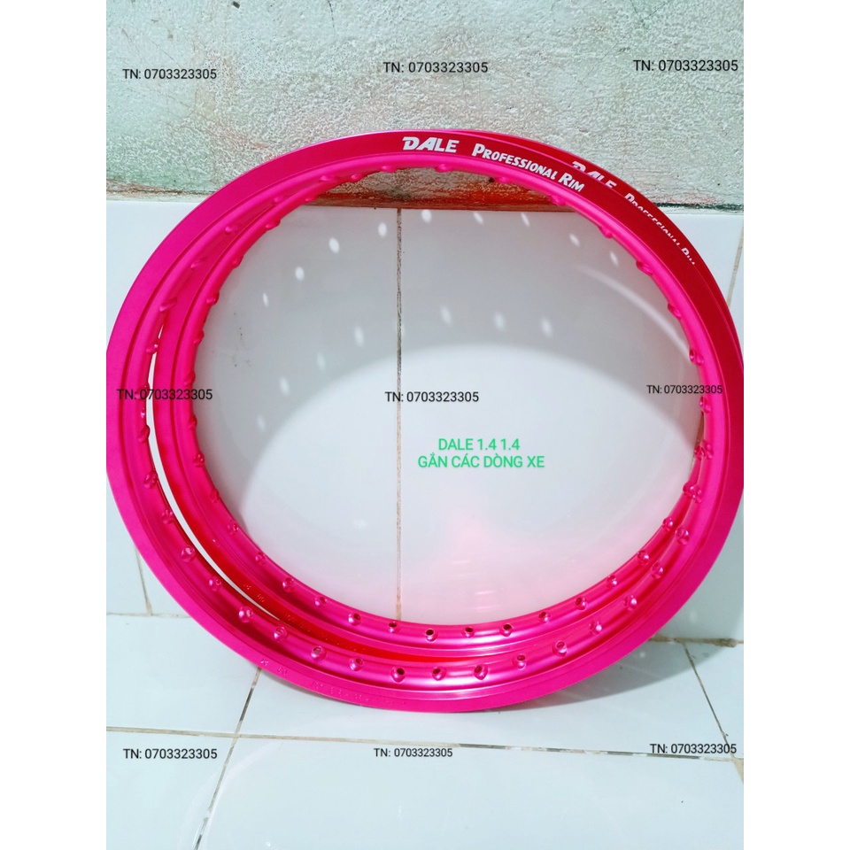 CẶP NIỀN NHÔM DALE 1.4 1.4 MÀU HỒNG GẮN VỪA CÁC DONG XE  .