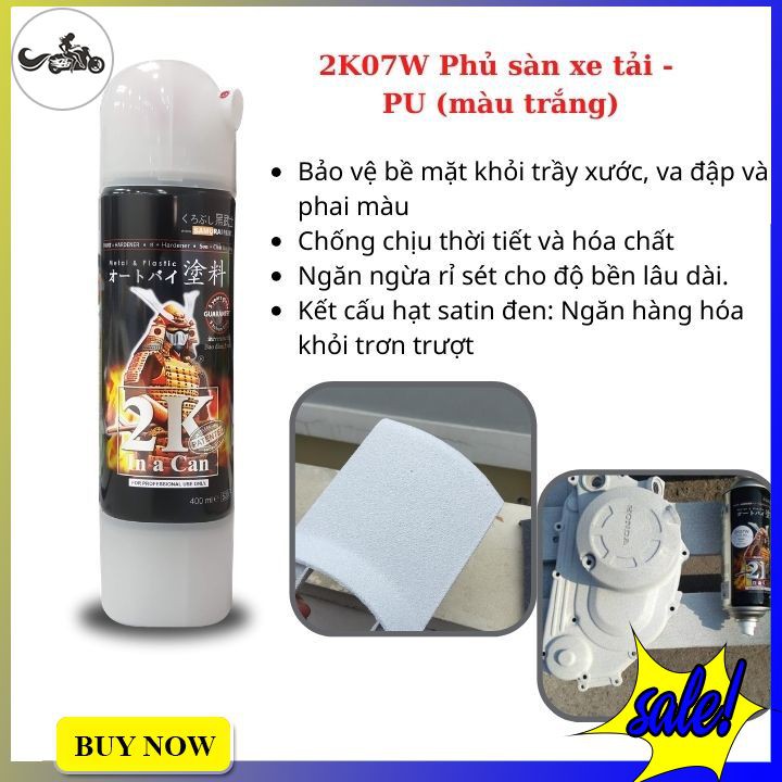 Sơn xịt xe máy Samurai 2k tích hợp hai thành phần sử dụng dễ dàng tiện lợi hơn