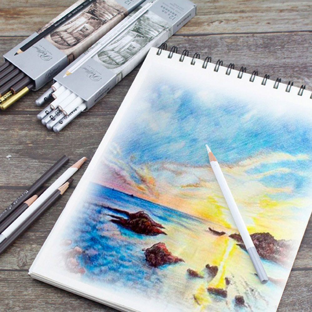 Bút Chì Mềm Không Độc Hại Nhiều Màu Sắc Dùng Vẽ Tranh Chuyên Nghiệp