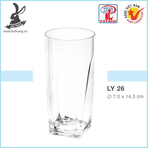 [Có xuất VAT] Ly Sinh Tố LY26 Nhựa Trong Acrylic Cao Cấp Fataco Việt Nam - Chính Hãng