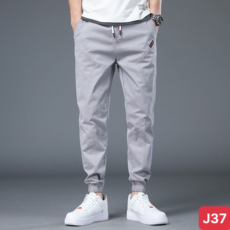 Quần jogger nam túi hộp bo chân màu đen không rách chất kaki cao cấp co dãn 4 chiều, quần baggy thể thao nam ADO7 mới