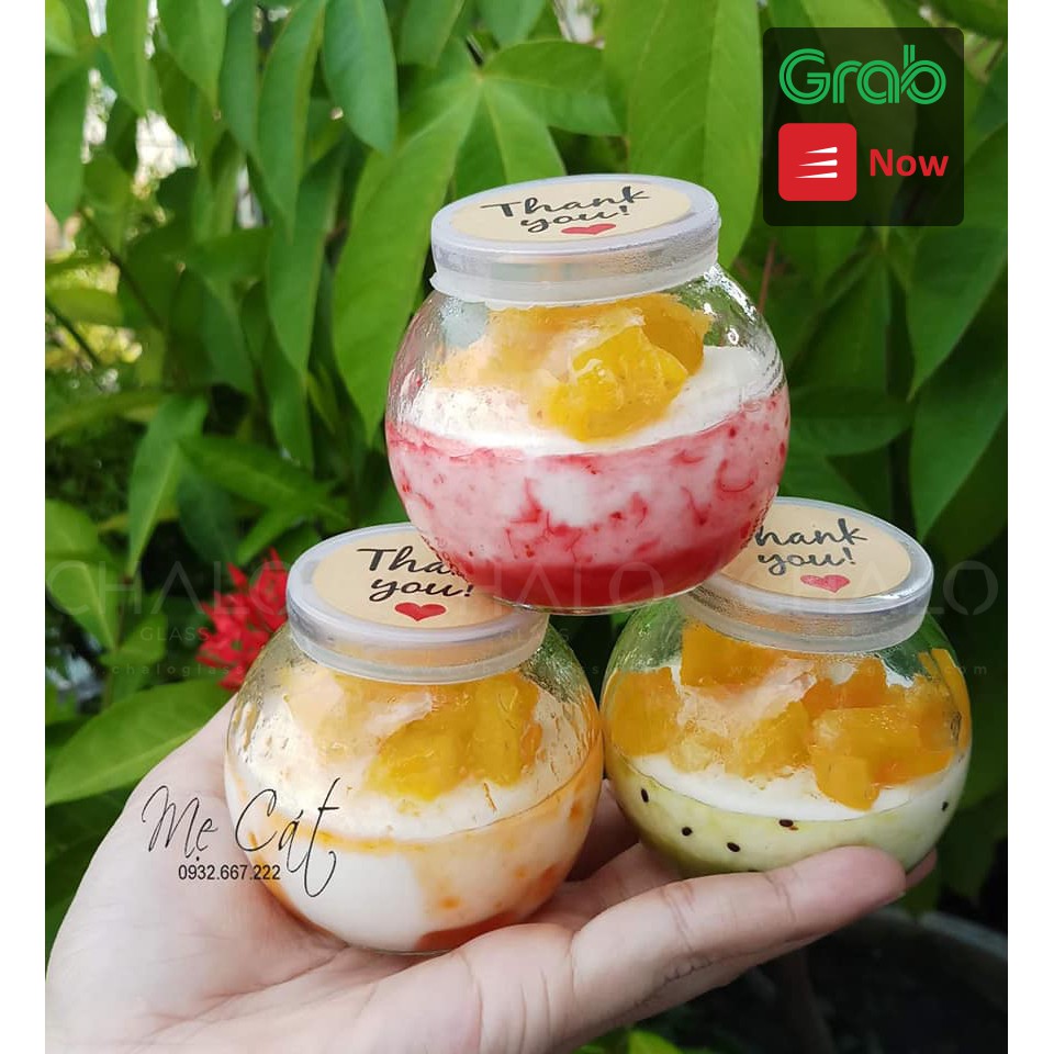 Hũ Sữa Chua Thủy Tinh Dáng Tròn Nắp Nhựa 100Ml ~ 200Ml (Hàng Loại #1, Hũ Trơn, Không In Hình)