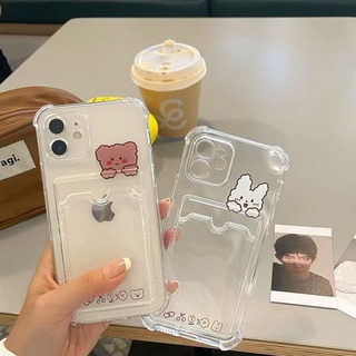 Ốp chống sốc cài thẻ in hình gấu thỏ iphone 7plus/8plus/X/Xs/Xsmax/11/11promax/12/12pro/12promax/13/13pro/13promax