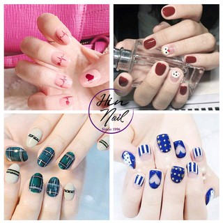 Bộ dán móng tay họa tiết dễ thương nail sticker 3D