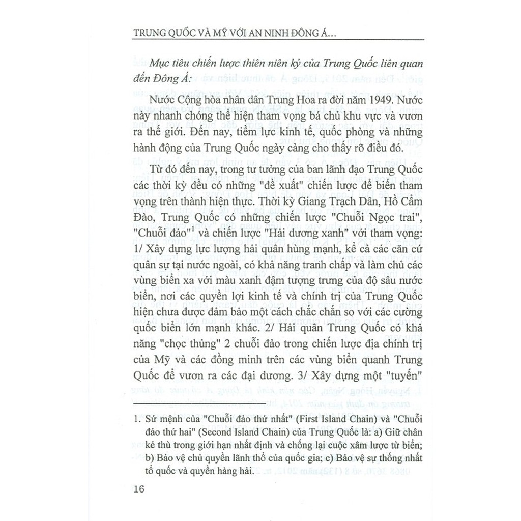 Sách - Trung Quốc Và Mỹ Với An Ninh Đông Á Từ Sau Đại Hội XIX Đảng Cộng Sản Trung Quốc - Tác Động Và Dự Báo