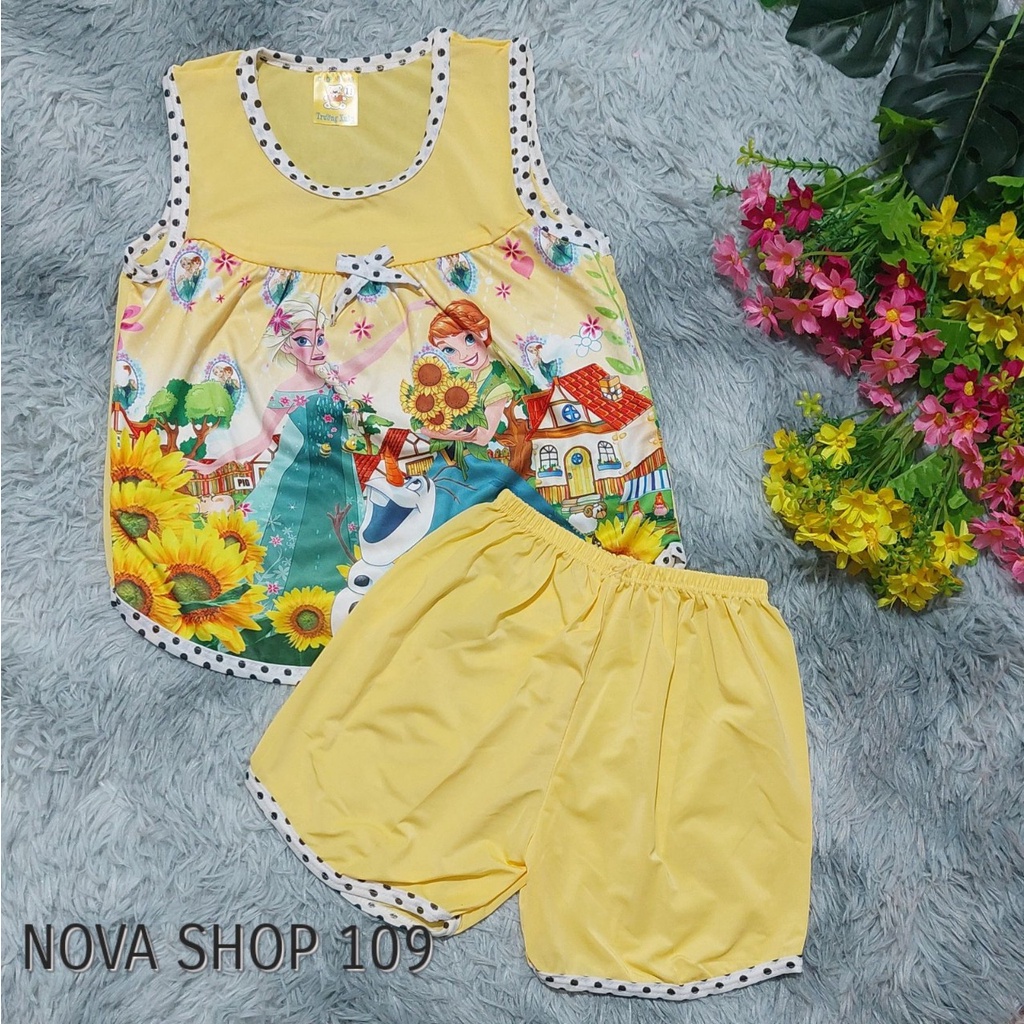 Bộ quần áo bé gái, đồ bộ côgn chúa elsa cho bé gái 1-3 tuổi, đồ bộ thun lạnh bé gái NOVA SHOP109