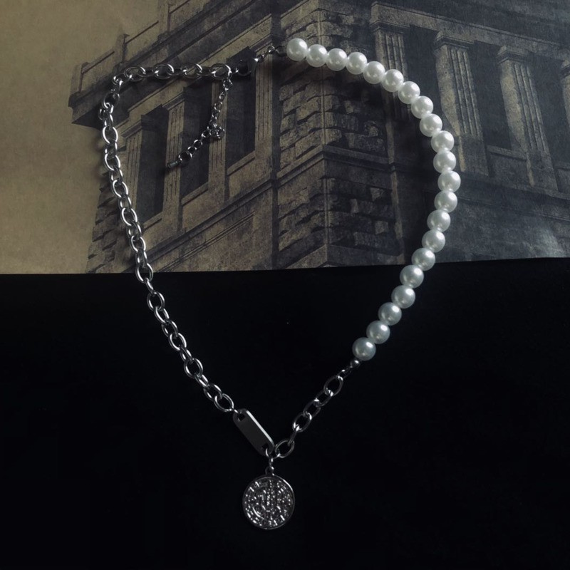 vòng cổ Mặt Hình Chân Dung Đính Ngọc Trai Giả Thời Trang Cho Nữ