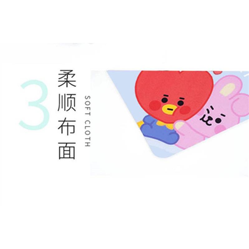 Miếng lót chuột tốc độ cao hình nhóm nhạc Kpop BTS BT21 chống thấm nước xinh xắn tiện dụng tại nhà/văn phòng6/4