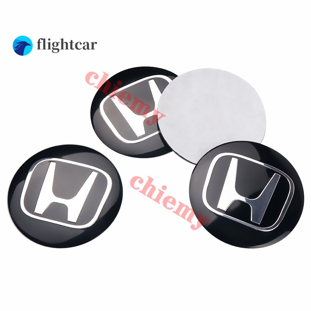 HONDA Bộ 4 Miếng Dán Trang Trí Trục Bánh Xe Hơi 56mm Cho civic city Mugen