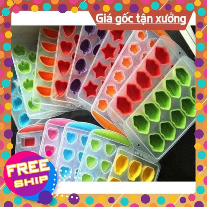 Bộ 3 Khuôn Làm Đá Thạch Rau Câu Silicon Cực Đẹp ĐỦ CÁC HÌNH