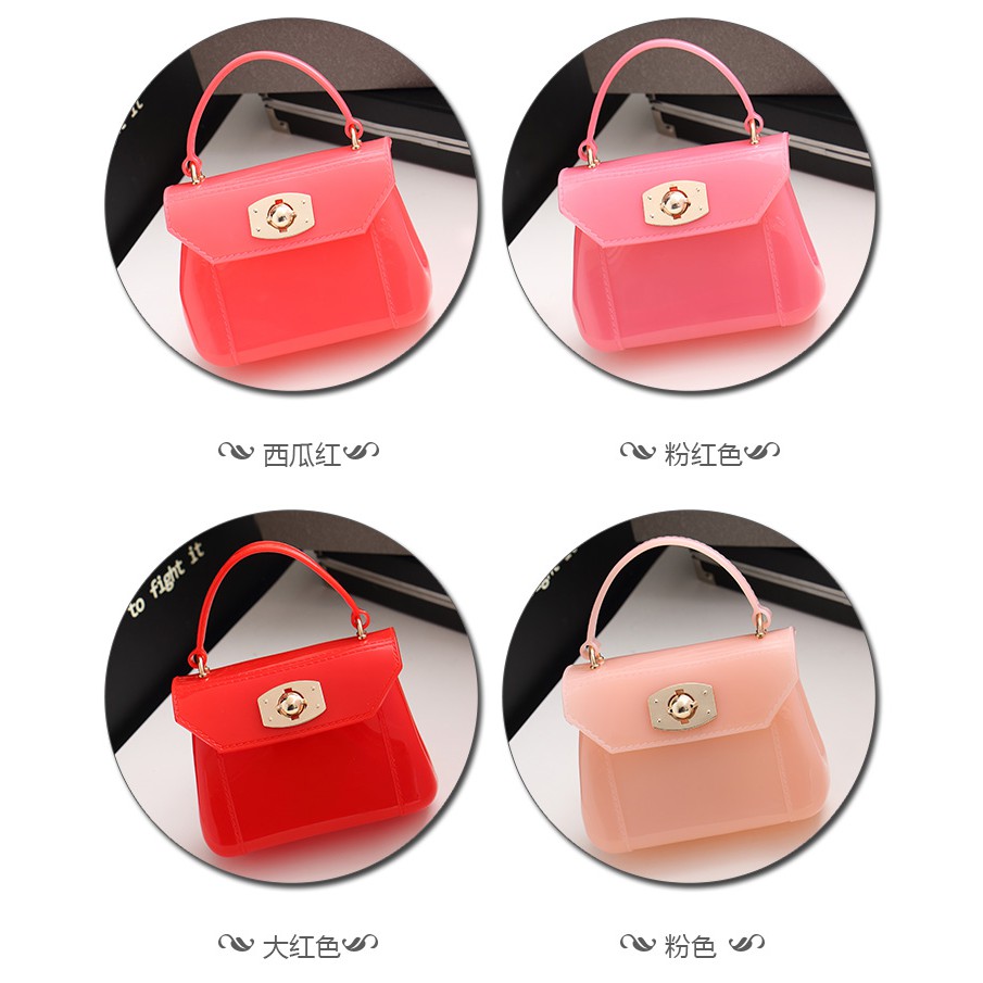 Túi đeo chéo nhựa jelly dáng furrrla size mini 17