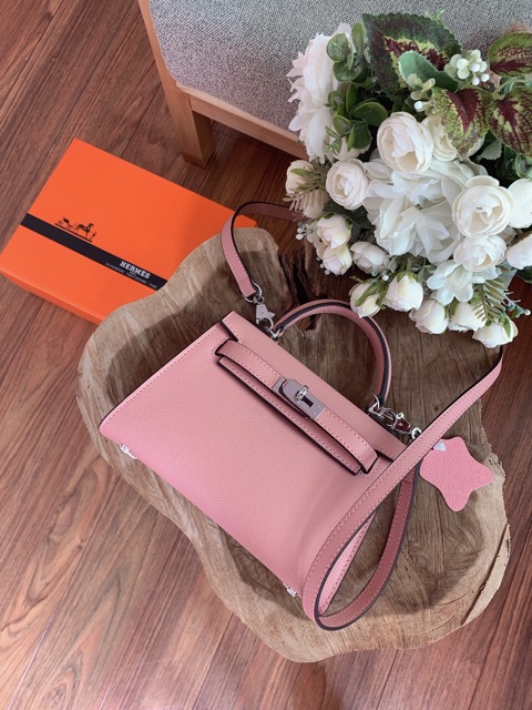 Túi Hm kelly mini màu hồng phấn