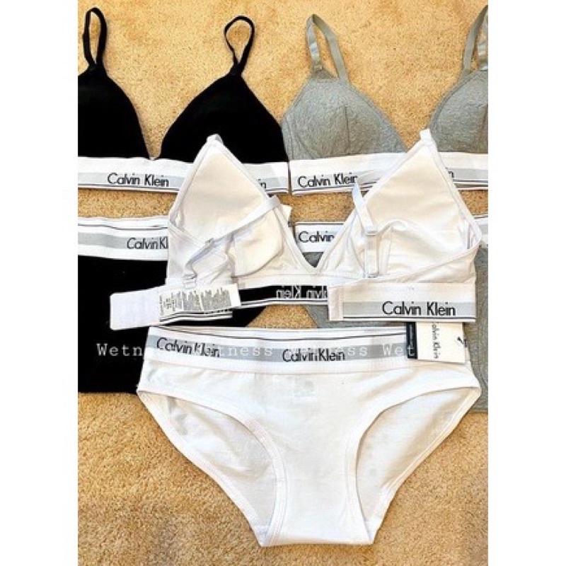 LOẠI 1 CAO CẤP] Set bộ Calvin Klein cotton CÀI KHUY có khe nhét mút (kèm mút) - HÀNG CHUẨN CAO CẤP | BigBuy360 - bigbuy360.vn