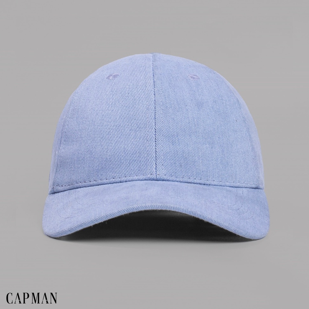 Mũ lưỡi trai chính hãng CAPMAN phom dáng thể thao vải jean màu đen xanh CM130