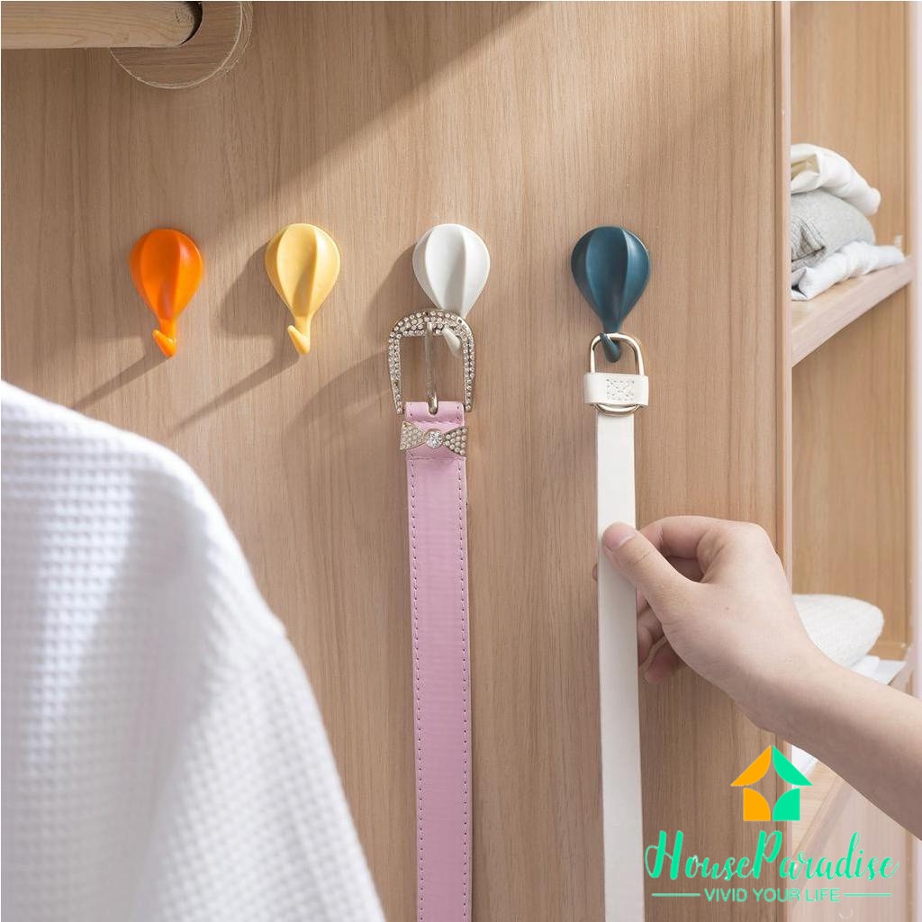 Set 8 Móc Dán Tường Treo Đồ Hình Khinh Khí Cầu Tiện Dụng Chất Lượng Cao