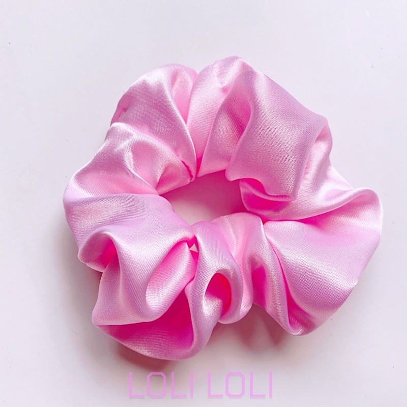 Scrunchies cột tóc tông Hồng phấn dễ thương. Buộc tóc tone hồng nhà loli phom siêu đẹp