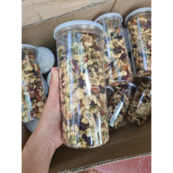 Granola sấy mật ong siêu hạt Trần Anh Food - Granola 500gr ăn kiêng giảm cân có yến mạch