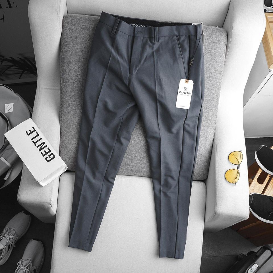 [ 6 Màu] Quần Tây Nam Hàn Quốc Dáng Ôm Công Sở - Quần Âu Nam Kẻ Viền Đẹp Chống Nhăn Chống Xù Co giãn- QA03-Gusta | BigBuy360 - bigbuy360.vn