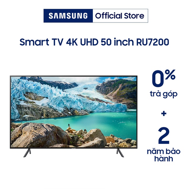 Smart Tivi Samsung 4K 50 inch UA50RU7200KXXV