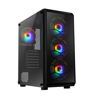 - Vỏ máy tính, vỏ case pc, vỏ thùng máy tính VITRA POSEIDON G1 2 MẶT KÍNH ( kèm 3 FAN RGB )