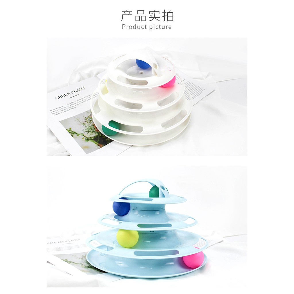 Đồ chơi tháp mèo 3 tầng - giúp mèo thư giãn