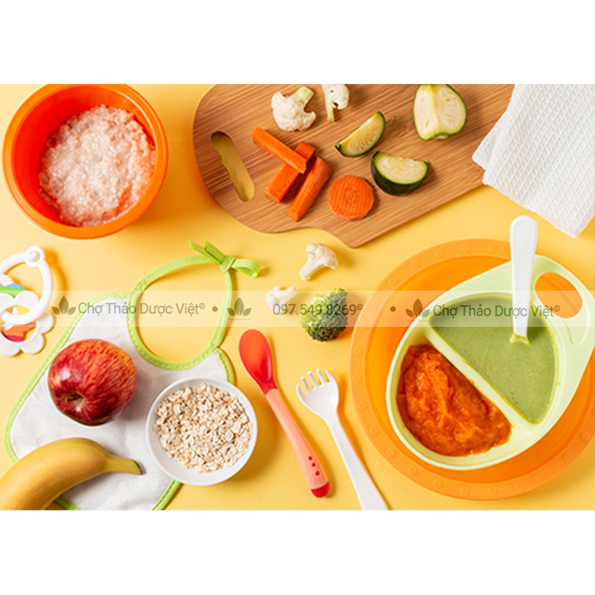 Set 10 loại bột ăn dặm dinh dưỡng hữu cơ (Bột nấu cháo, tạo màu, hương vị cho món ăn)  - Chợ Thảo Dược Việt