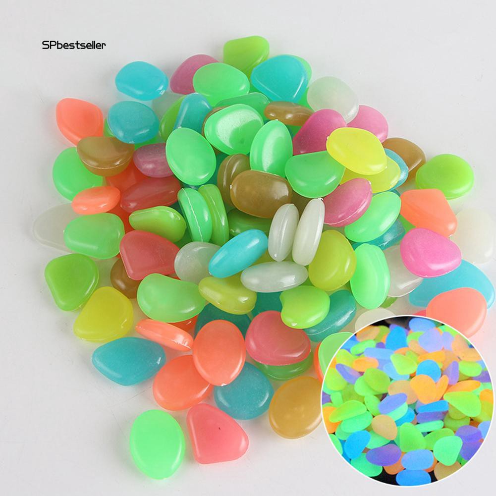 Set 100 viên đá dạ quang trang trí bể cá cảnh đa năng tiện dụng