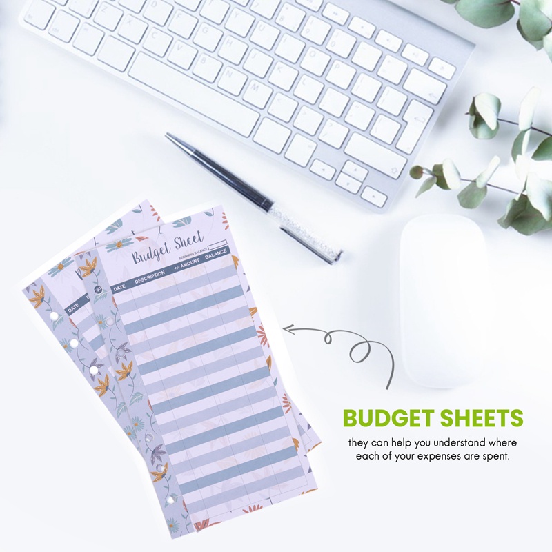 Sổ Tay 12 Ngăn Đựng Tiền Giấy A6 Budget - Cho Tiền Mặt &amp; Sách LEDger