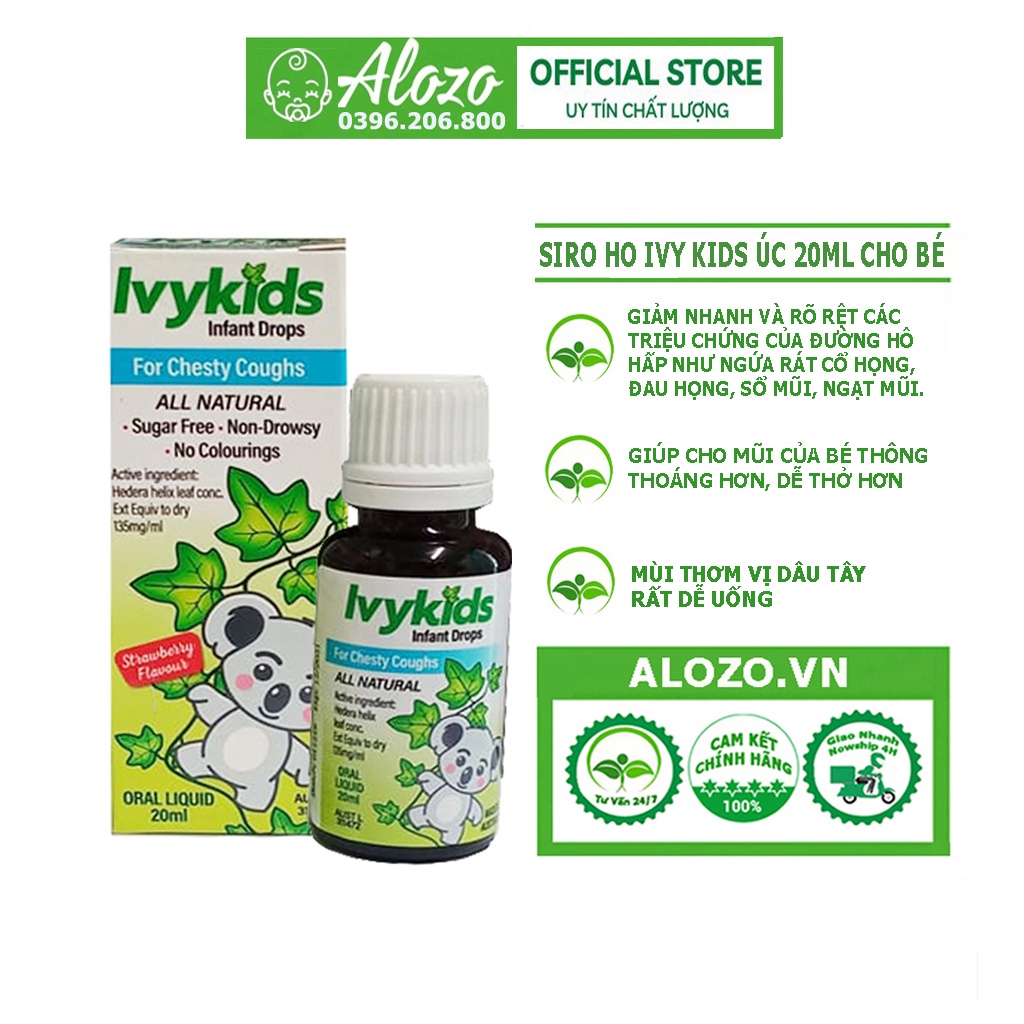Siro giảm ho Ivy Kids Úc cho trẻ