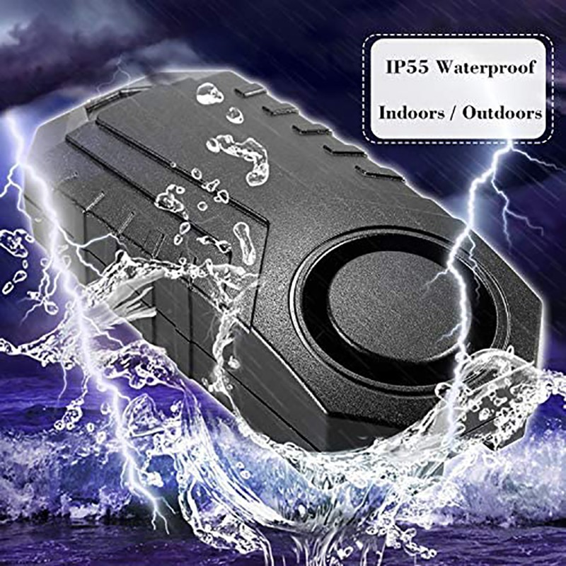 Chuông Cảnh Báo Chống Trộm Không Dây Chống Nước IP55 113dB Âm Thanh Siêu Lớn 113dB Có Điều Khiển Từ Xa Chống Trộm Cho Xe Máy / Xe Đạp
