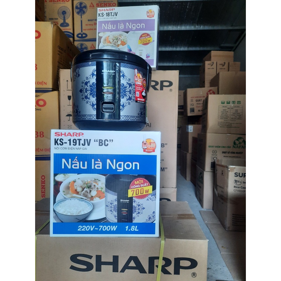 Nồi cơm điện nắp gài Sharp KS-19TJV 1.8 lít  - BH 1 Năm